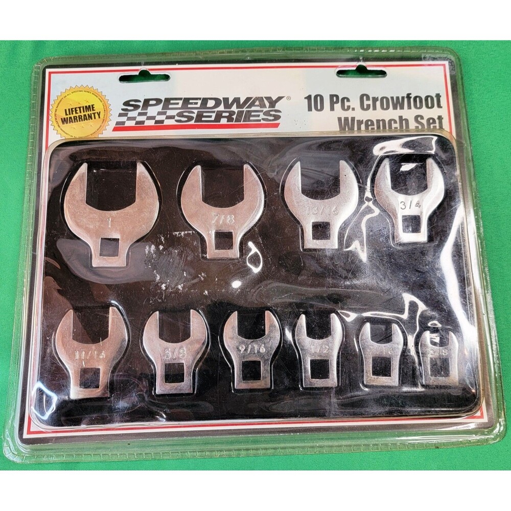 NEW 3/8" Drive SAE 10pc Crowfoot Wrench Set 3/8" to 1" SPEEDWAY TOOLS